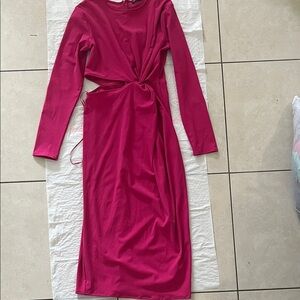 Zara Fuchsia Long Sleeve Dress
